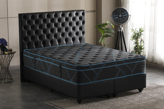 Ottomanson Twin 13" Eurotop Hybrid Mattress, Medium-Firm Memory Foam, Fiberglass-Free, Bed in a Box