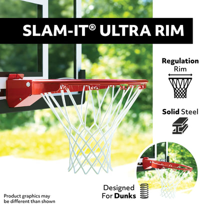 Lifetime 54-Inch Tempered Glass Adjustable In-Ground Basketball Hoop