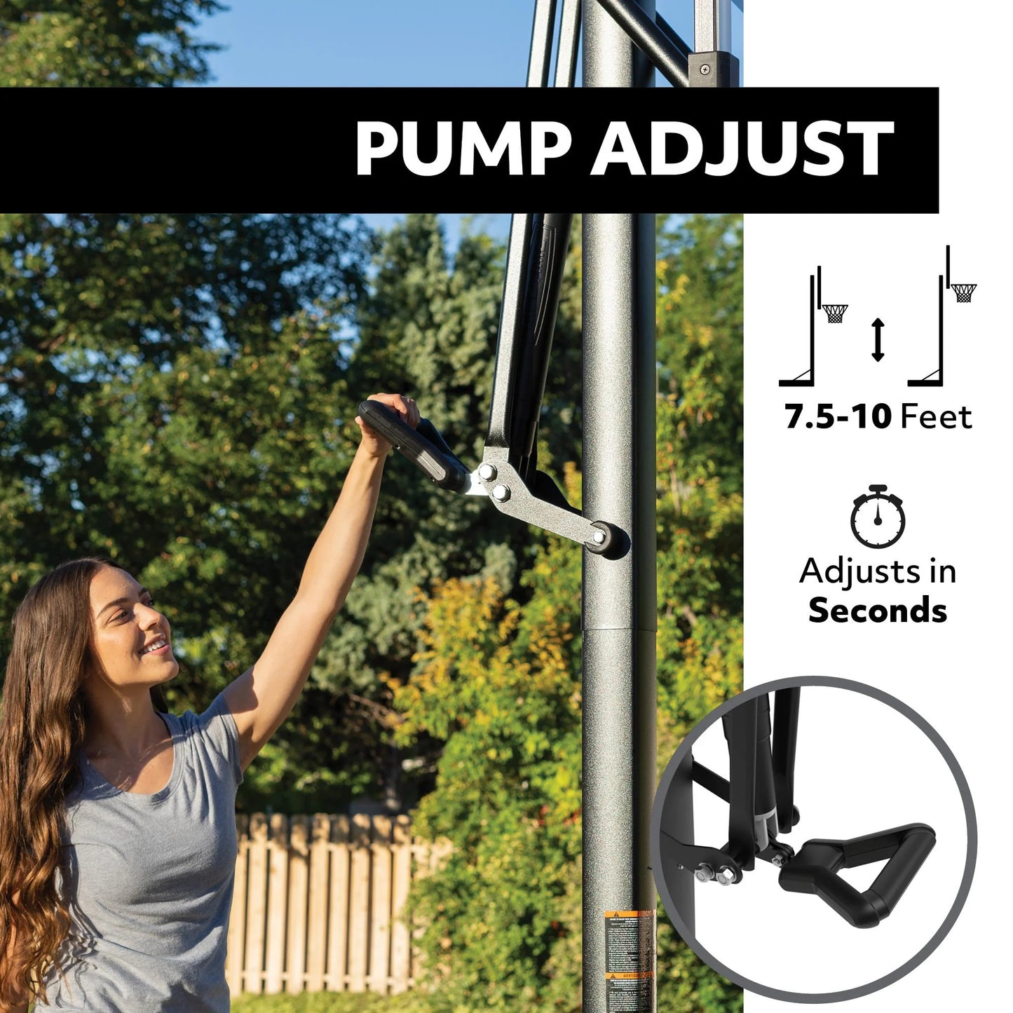 Lifetime 54-Inch Tempered Glass Adjustable In-Ground Basketball Hoop