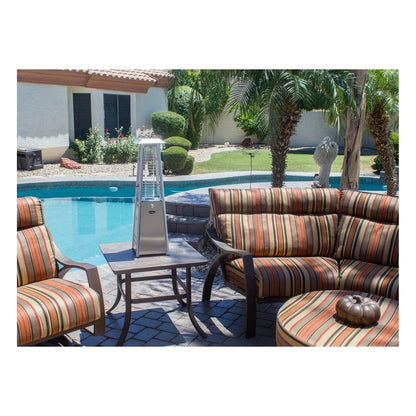 AZ Patio Heaters Tabletop Quartz Glass Tube Liquid Propane heater, Stainless