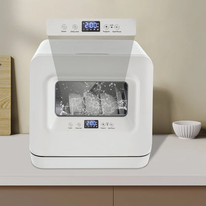 785W 3-in-1 Function Portable Compact Countertop Mini Dishwasher with Water Tank Leak-Proof Air Dry for Cleaning Saucers, Cups, Serving Platters, Glasses