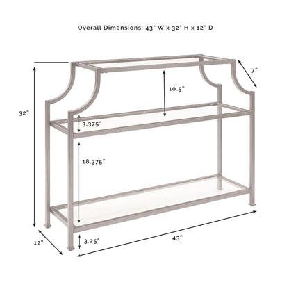Crosley Furniture Aimee Glass Console Table