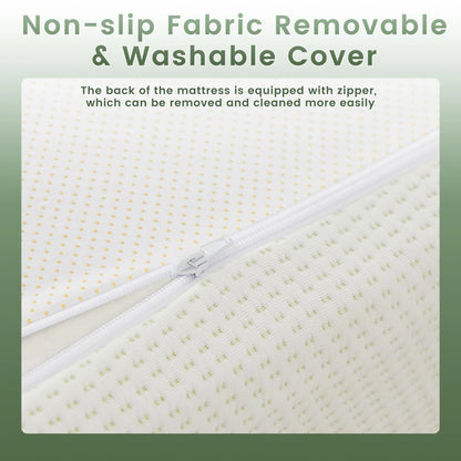 5 Inch Gel Memory Foam Mattress in a Box, Fiberglass Free, Medium Firm Pressure Relief for Cooler Sleep Supportive, Comfortable and Supportive, White