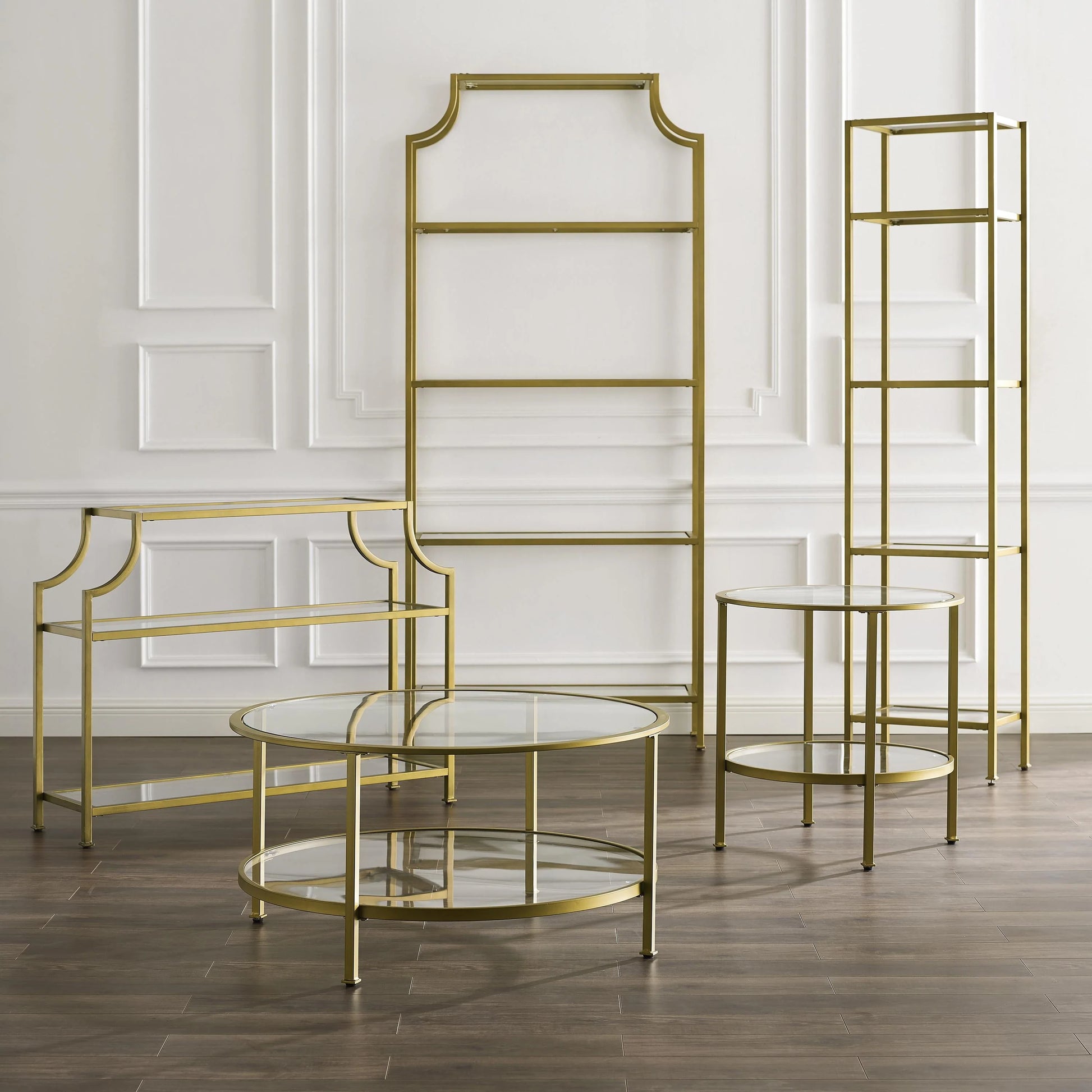 Crosley Furniture Aimee Glass Console Table