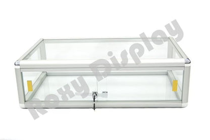 Glass Countertop Display Case Store Fixture Showcase with front lock #SC-KDFLAT