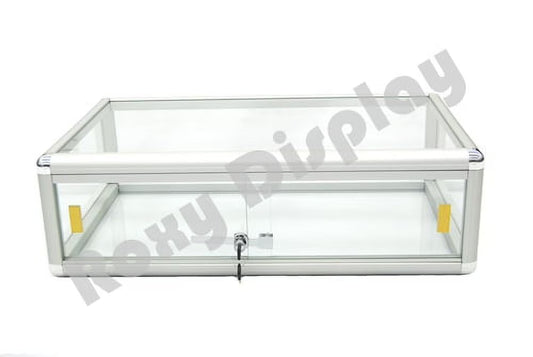 Glass Countertop Display Case Store Fixture Showcase with front lock #SC-KDFLAT
