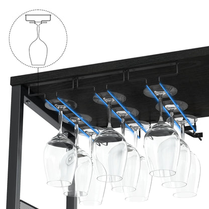 Faitaliicy Wine Bar Rack Cabinet Wine Table For Liquor With Glass Holder Detachable Wine Rack Sideboard And Buffet Cabinet Wood Coffee Bar With Mesh Door For Kitchen Living Room