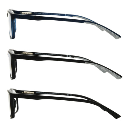 Design Optics by Foster Grant #666 Classic Plastic Rectangle Reading Glasses, 3-pack