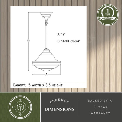 Huntley 1 Light Satin Nickel Farmhouse Schoolhouse Pendant Clear Glass