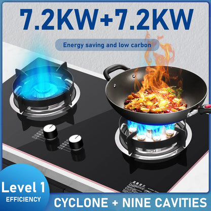 Wobythan 2 Burners Camp Stove Portable Gas Stove Tempered Glass Outdoor/Indoor Kitchen Cooktop