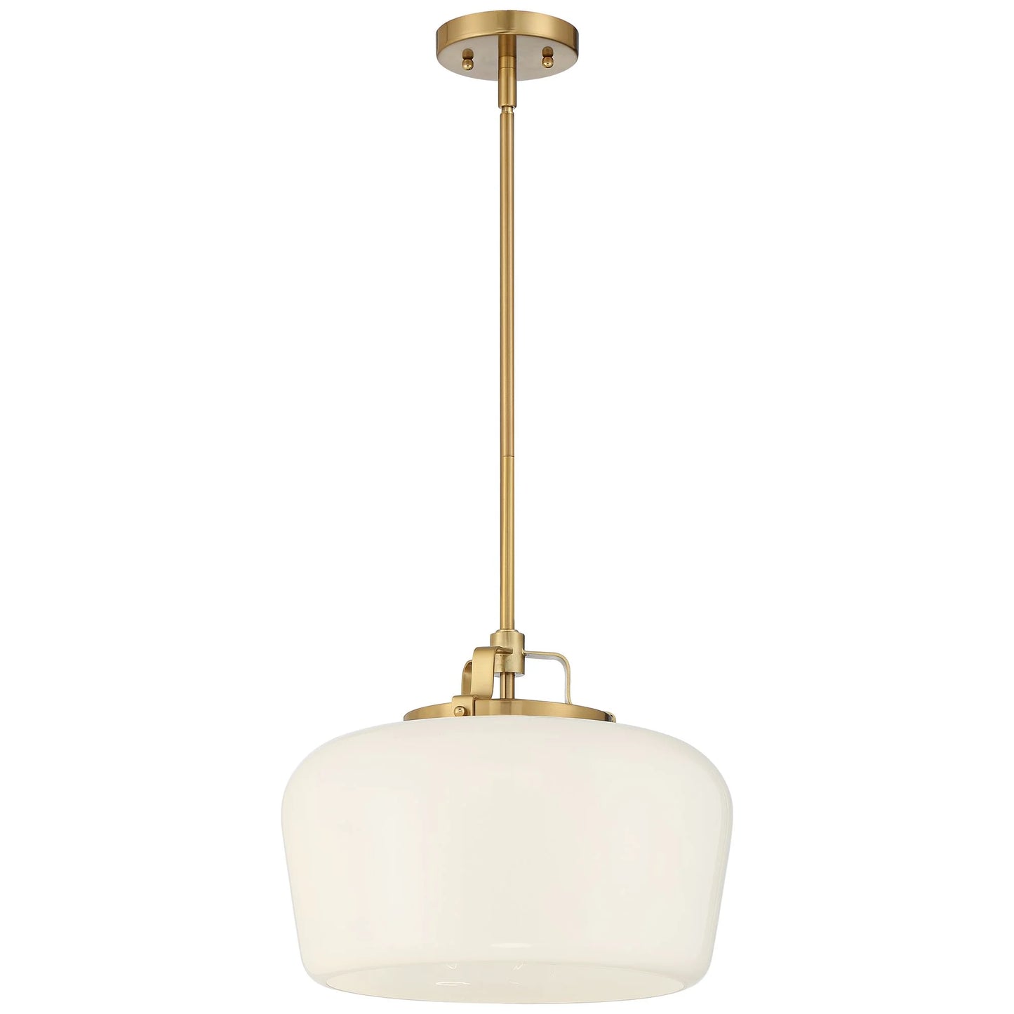 Possini Euro Design Gold Pendant Chandelier 15" Wide Modern Opal White Glass Shade 3-Light Fixture for Dining Room Living House Home Kitchen Island