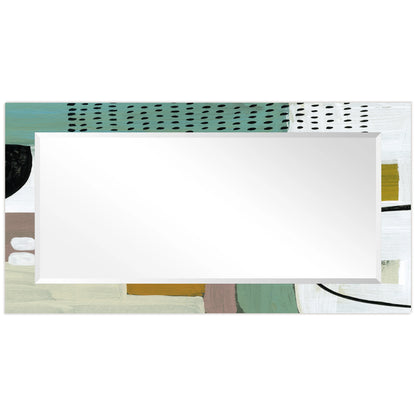 Empire Art Direct TAM-140604-5428 'Introductions'Rectangular Beveled Mirror on Free Floating Printed Tempered Art Glass