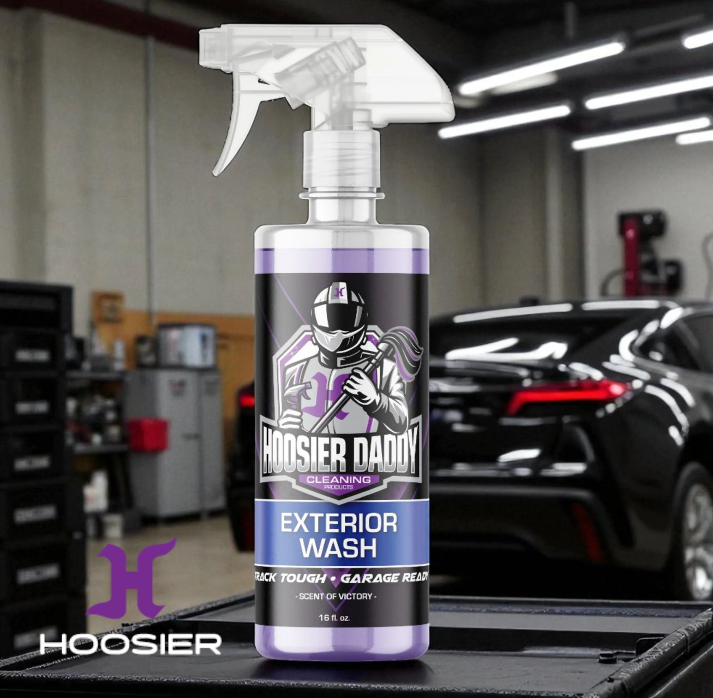 Hoosier Daddy 16oz Car Exterior Cleaner Concentrate - Removes Dirt, Bugs, & Road Grime - Safe for Paint, Glass, & Chrome - Dilutes for Multiple Uses(10-Pack)