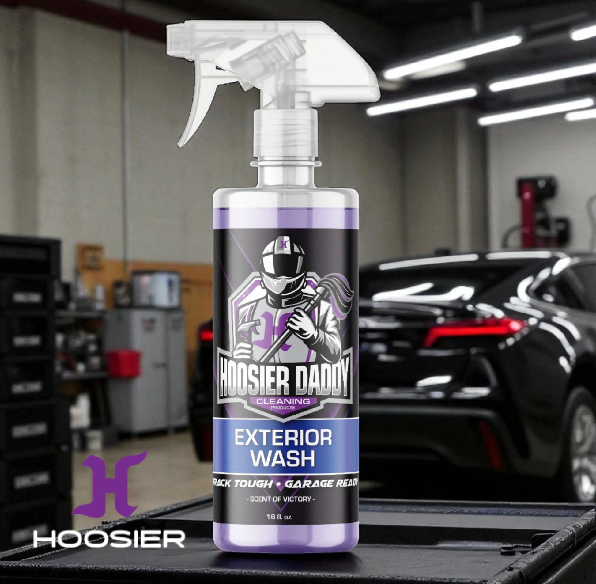 Hoosier Daddy 16oz Car Exterior Cleaner Concentrate - Removes Dirt, Bugs, & Road Grime - Safe for Paint, Glass, & Chrome - Dilutes for Multiple Uses(10-Pack)