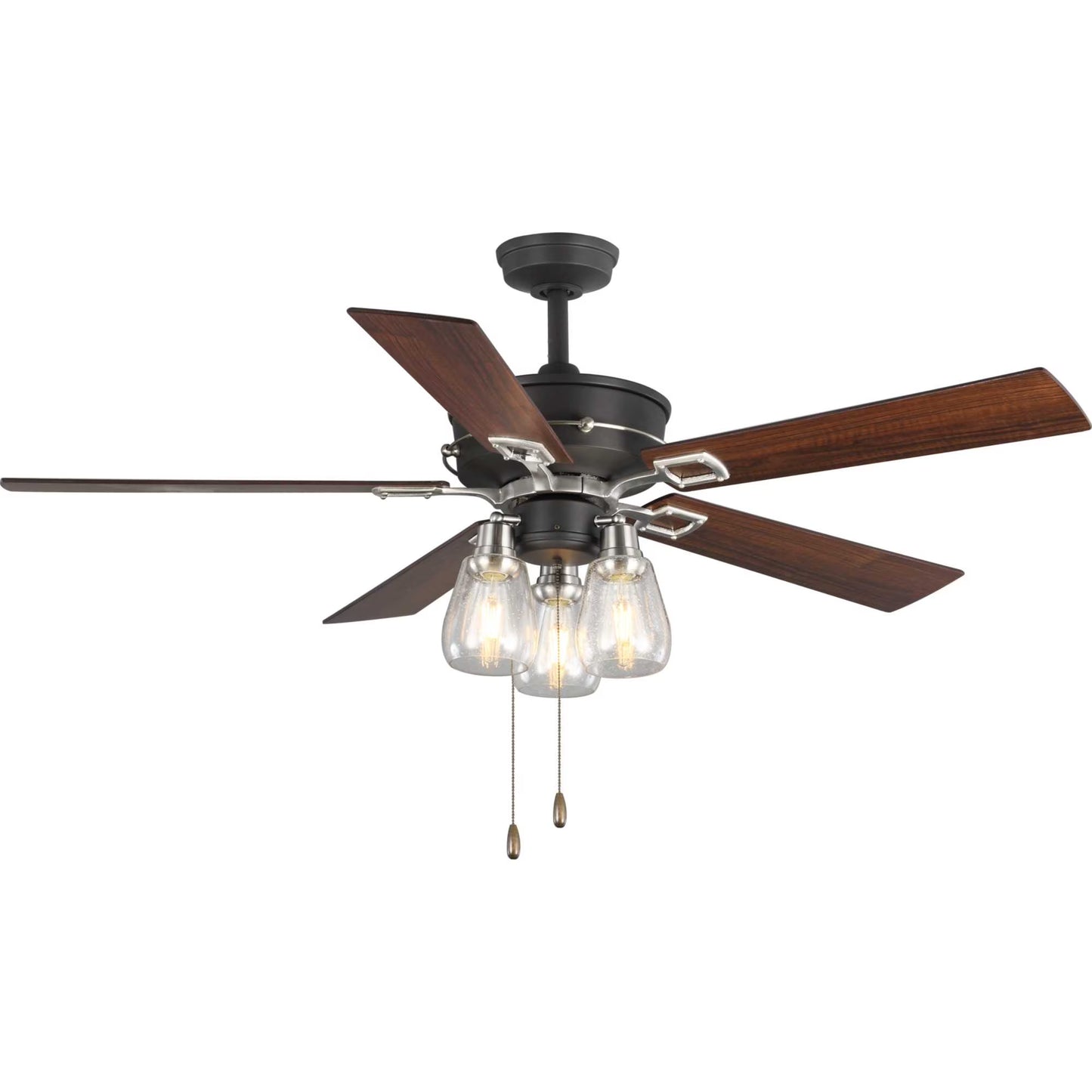 Teasley 56" Five-Blade Ceiling Fan With Glass Shades
