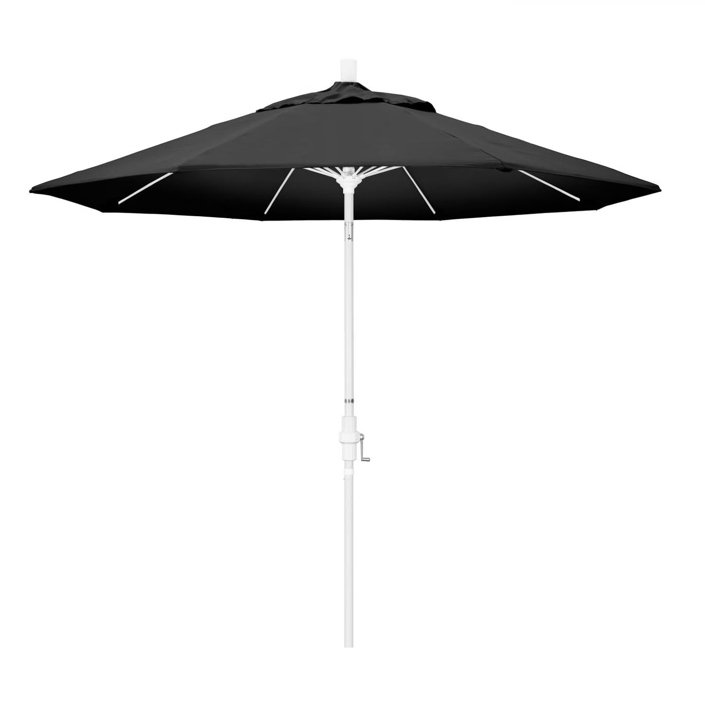 California Umbrella Sun Master Series Patio Market Umbrella in Olefin with Aluminum Pole Fiberglass Ribs Collar Tilt Crank Lift