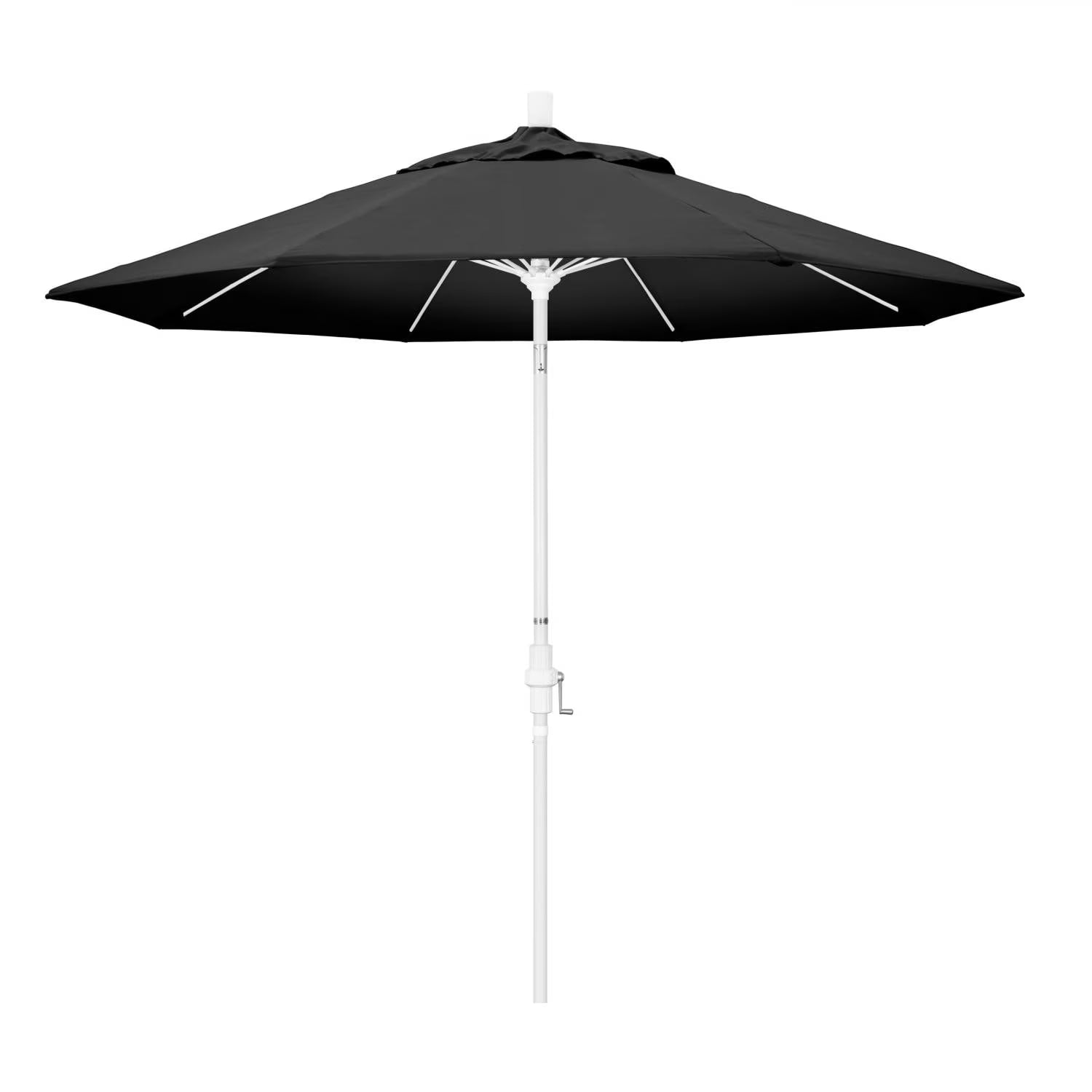 California Umbrella Sun Master Series Patio Market Umbrella in Olefin with Aluminum Pole Fiberglass Ribs Collar Tilt Crank Lift