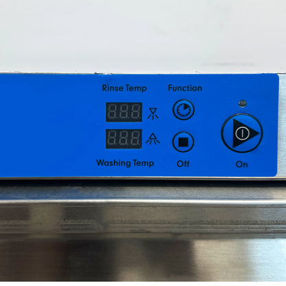 208-240V High-Temp Undercounter Commercial Dishwasher/Glasswasher Built-In Booster, Built-In Detergent & Rinse Aid Pumps, 3-phrase