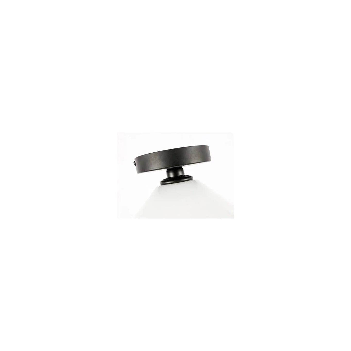 Gene 1 light Brass and Frosted white glass Flush mount