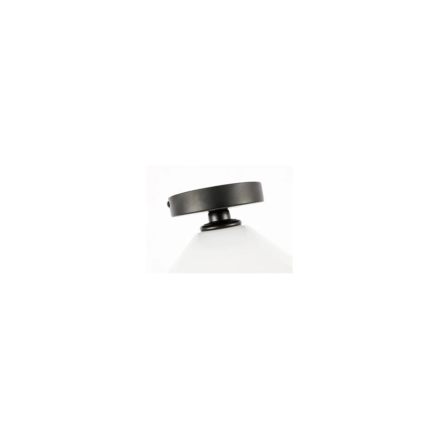 Gene 1 light Brass and Frosted white glass Flush mount