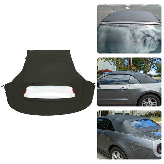 Kojem Convertible Sailcloth Soft Top W/Glass Window for 2005-2014 Ford Mustang