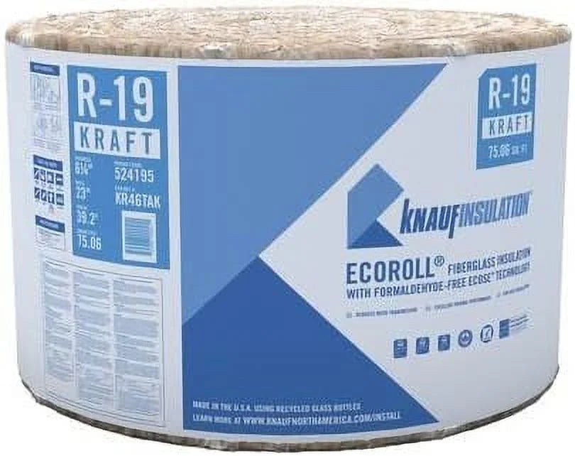 Knauf Insulation Ecoroll Fiberglass R-19 Insulation Roll 1/4" X 23" X 39.2'