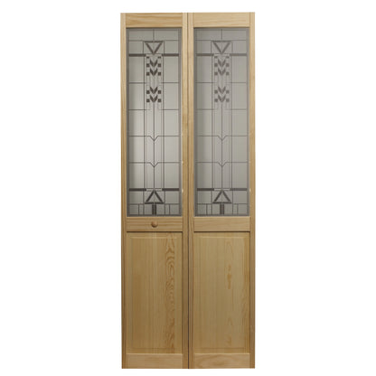 AWC Model 147 Sedona Glass Bifold Door 30"wide x 80"high Unfinished Door
