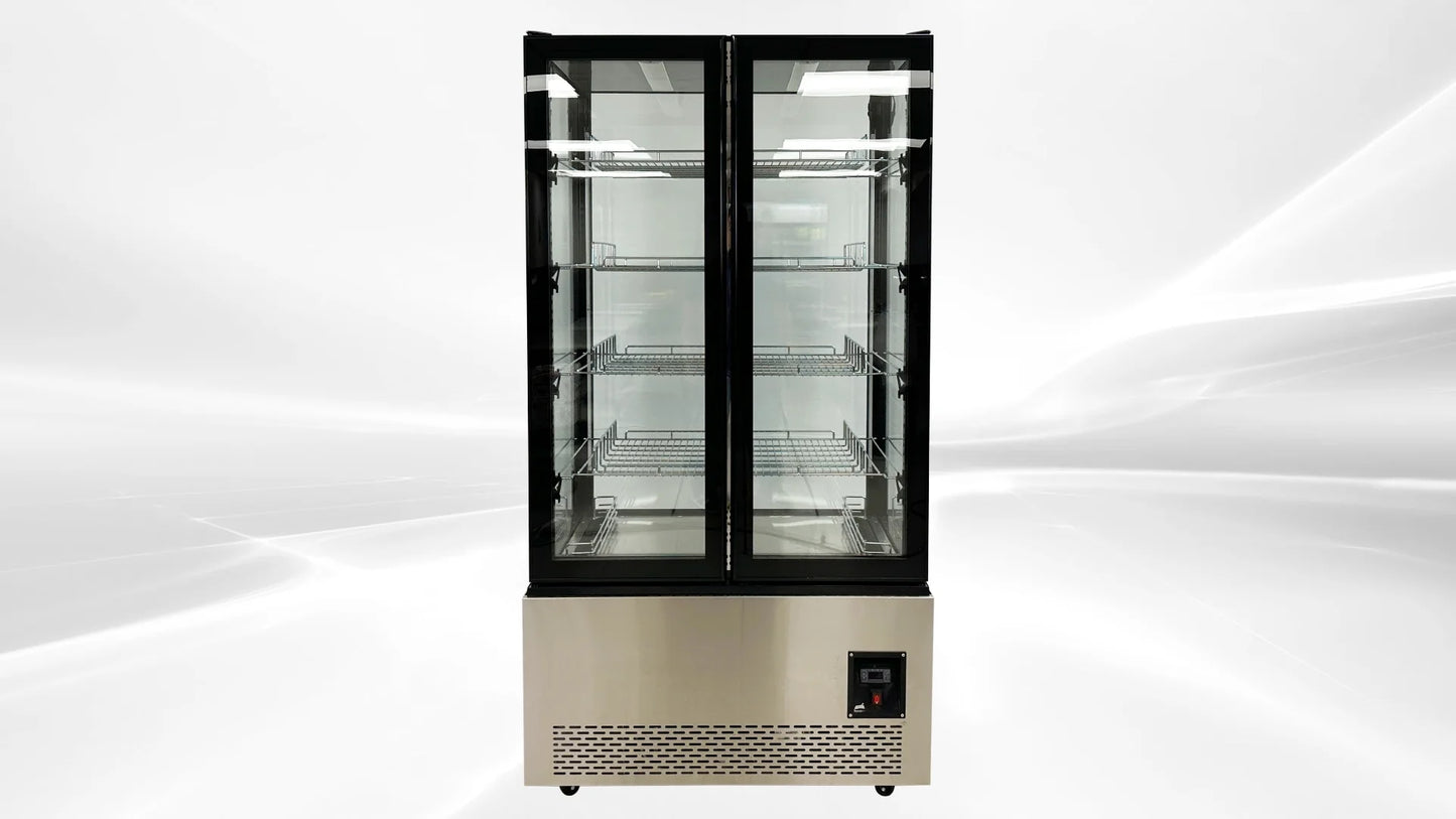 Cooler Depot 4 Sided Glass Standing Gelato Freezer Display DL-600F ETL NSF Certified