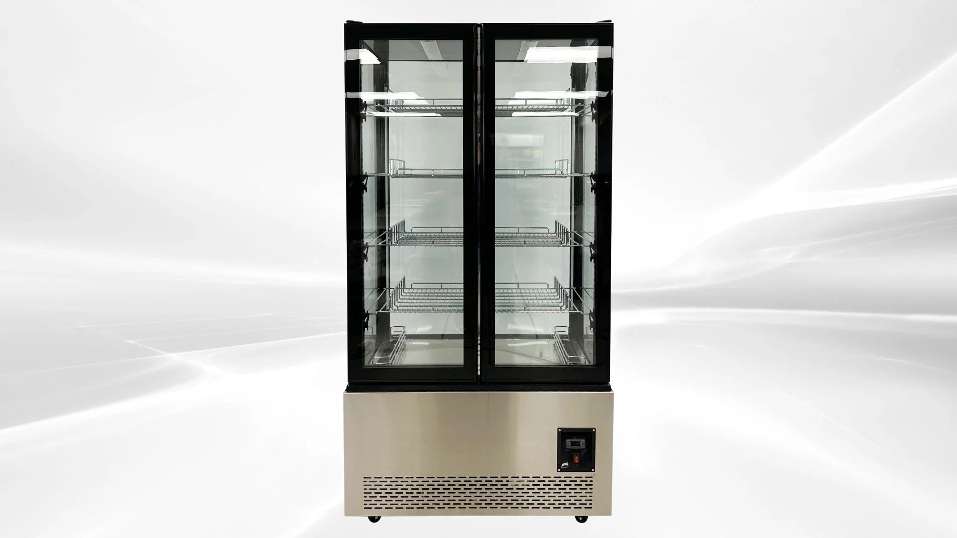 Cooler Depot 4 Sided Glass Standing Gelato Freezer Display DL-600F ETL NSF Certified