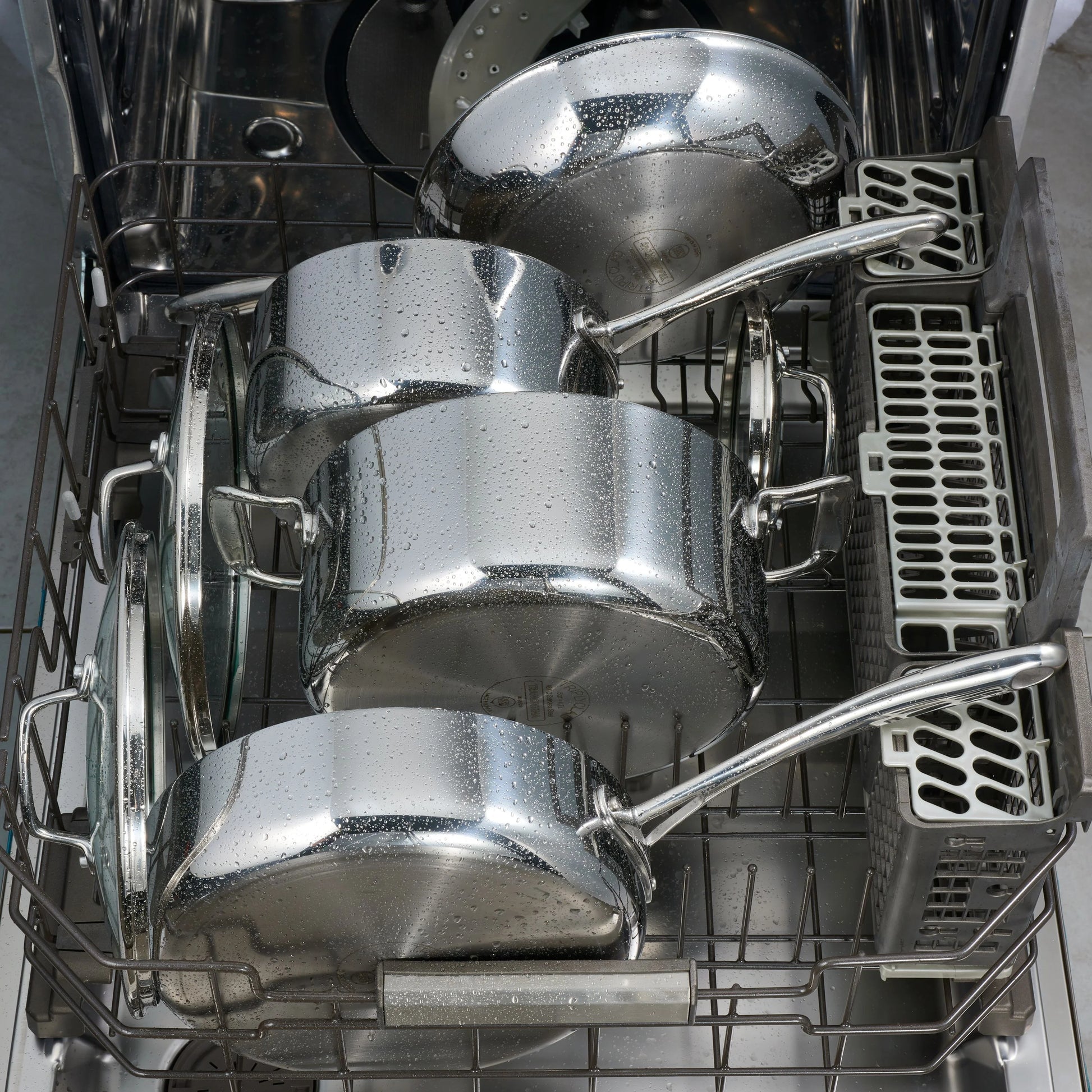 Tramontina 14-Piece Tri-Ply Clad Stainless Steel Cookware Set, with Glass Lids