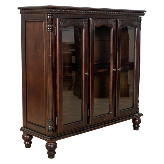 Wayborn Home Furnishings JC010W 39.5 x 39 x 14 in. Glass Door Cabinet - White