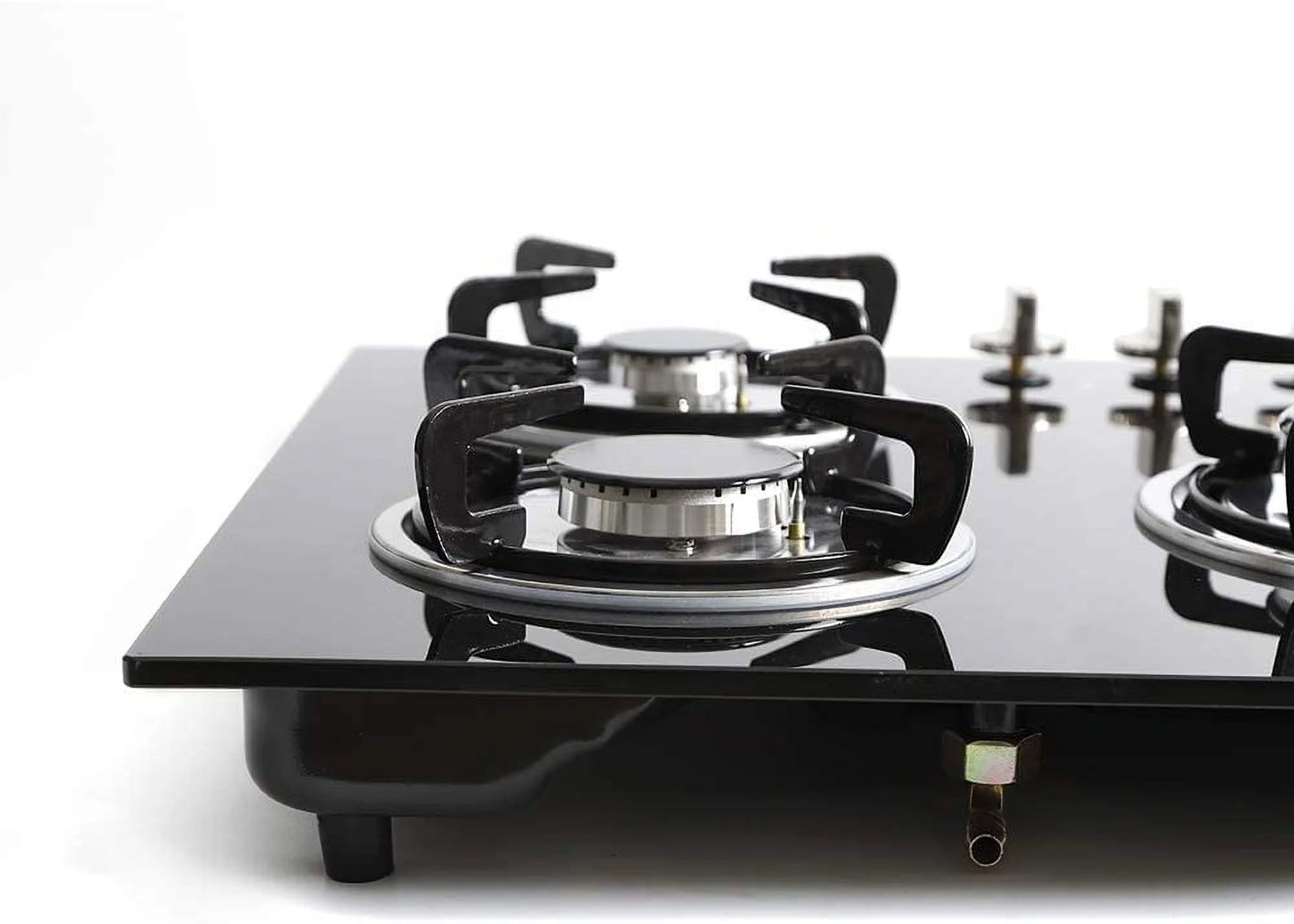 Miumaeov Gas Cooktop 30" Tempered Glass Gas Hob LPG/NG Cooktops Cooker Cooktop High Power Burners Kitchen Cooktop Black