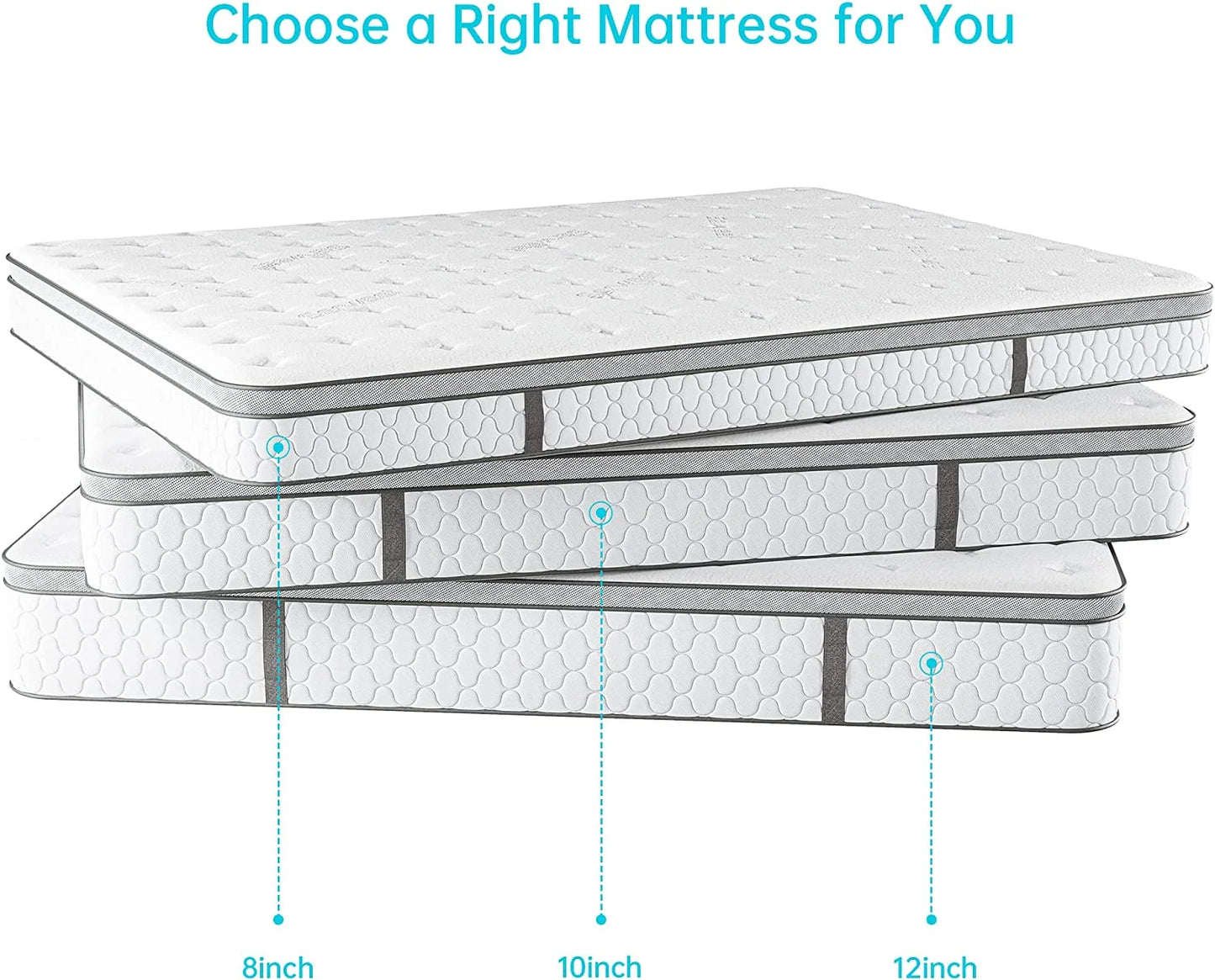 Size Mattress, Serweet 12 Inch Gel Memory Foam Hybrid Mattress in a Box, Fiberglass Free, Breathable Bed Mattress for Cooler Sleep Supportive & Pressure Relief, Medium Firm Feel