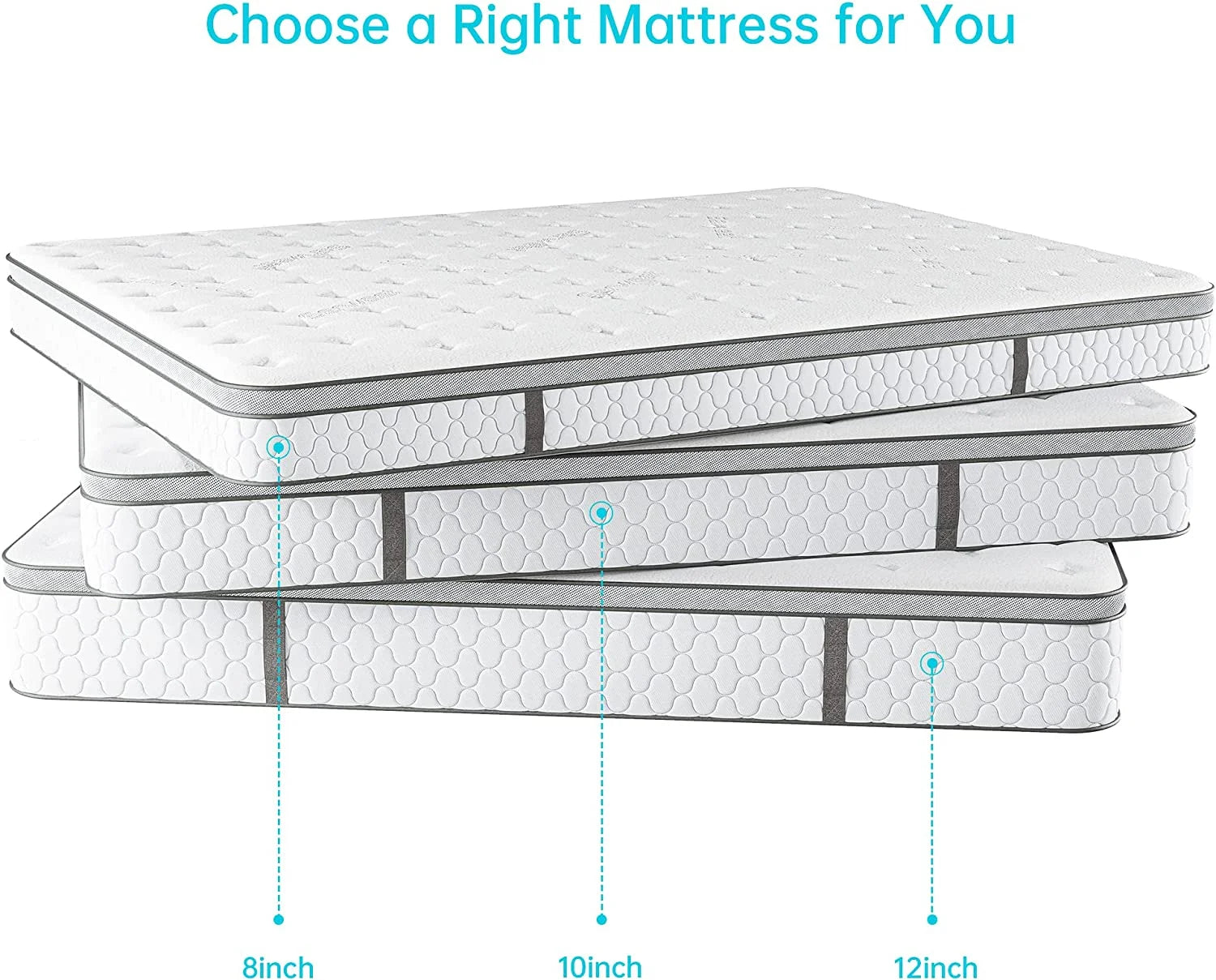 Size Mattress, Serweet 12 Inch Gel Memory Foam Hybrid Mattress in a Box, Fiberglass Free, Breathable Bed Mattress for Cooler Sleep Supportive & Pressure Relief, Medium Firm Feel