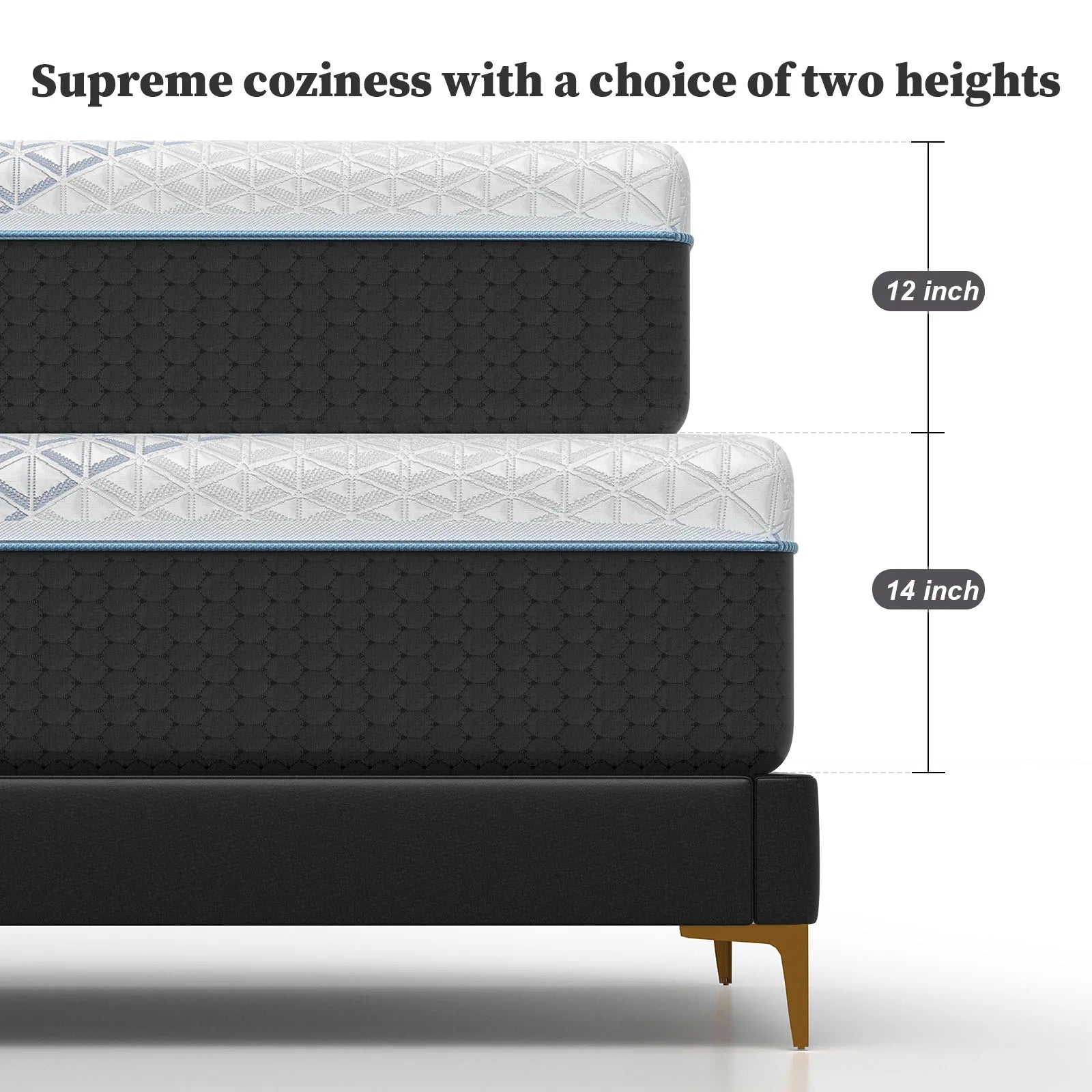 12 Inch Queen Green Tea Memory Foam Mattress for Cool Sleep & Pressure Relief, Bed in a Box, Removable Cover No Fiberglass, CertiPUR-US Certified
