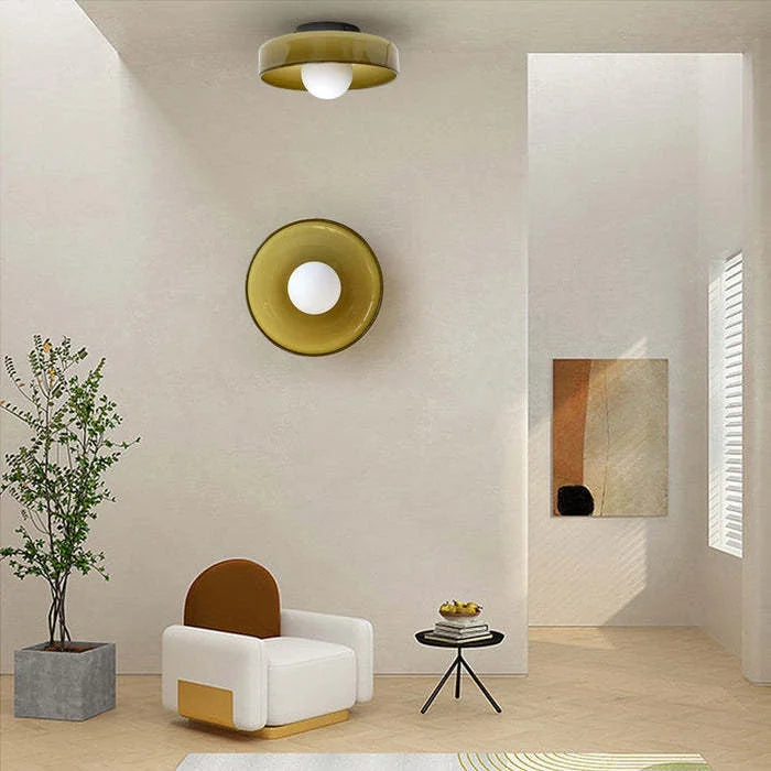 Arturesthome Modern Glass Semi Flush Mount Ceiling Light Fixture
