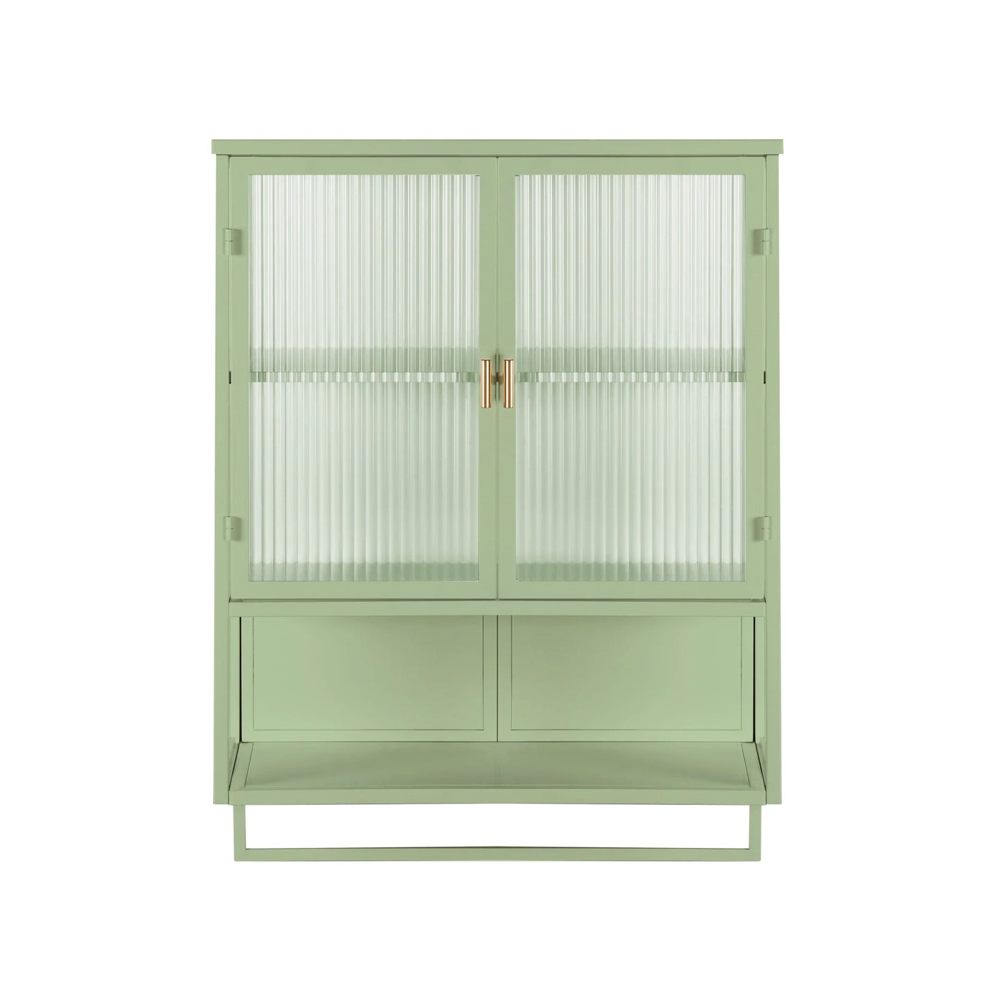 Heyizhuo 23.62" Glass Doors Modern Two-door Wall Cabinet