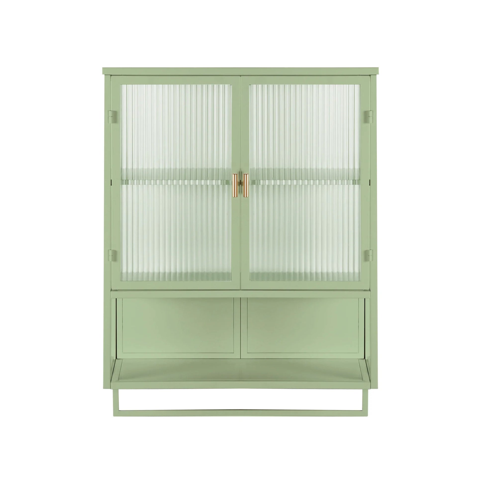 Heyizhuo 23.62" Glass Doors Modern Two-door Wall Cabinet