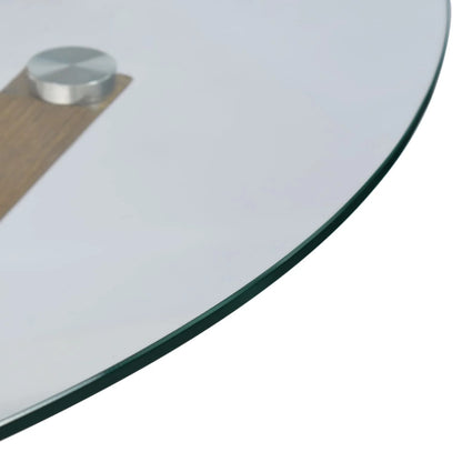 Jili Creation Round 39" Glass Dining Table - 39"x39"x30"