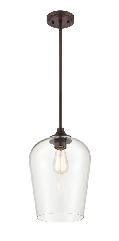 Millennium Lighting Ashford 1 Light Mini-Pendant in Multiple Finishes with a Clear Glass Shade Matte Black Matte N/A