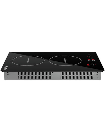 Empava Electric Stove Induction Cooktop Vertical with 2 Burners Vitro Ceramic Smooth Surface Glass