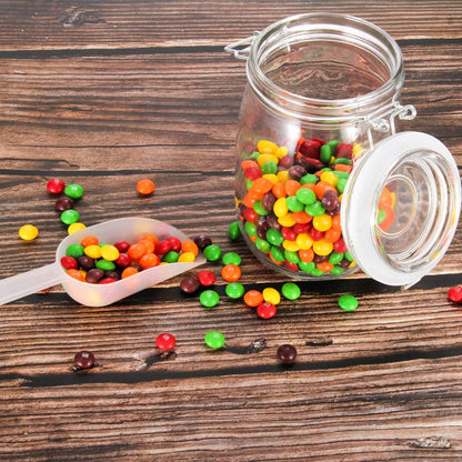 4 Pack Wide Mouth Mason Jars - 34 OZ Airtight Glass Canning Jars with Leak Proof Rubber Gasket and Clip Top Lids, Perfect for Storing Coffee, Sugar, Flour or Sweets