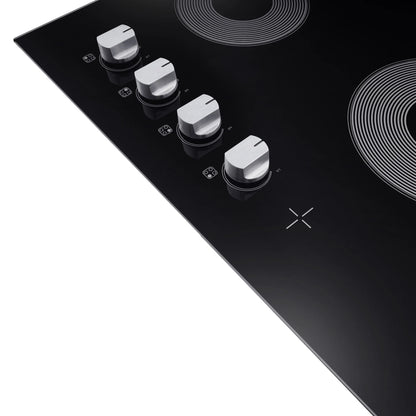 24 in. Electric Ceramic Glass Cooktop with 4 Elements Dual Zone Element