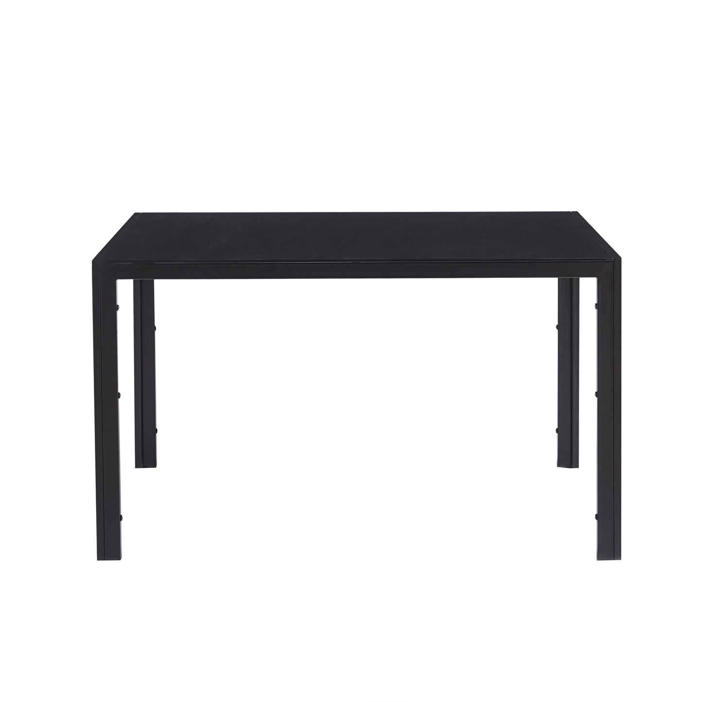 Anchorhome 51" Rectangular Glass Dining Table, Modern Kitchen Table with Metal Steel Frame, Compact Space-Saving Dining Room Furniture (Table Only)