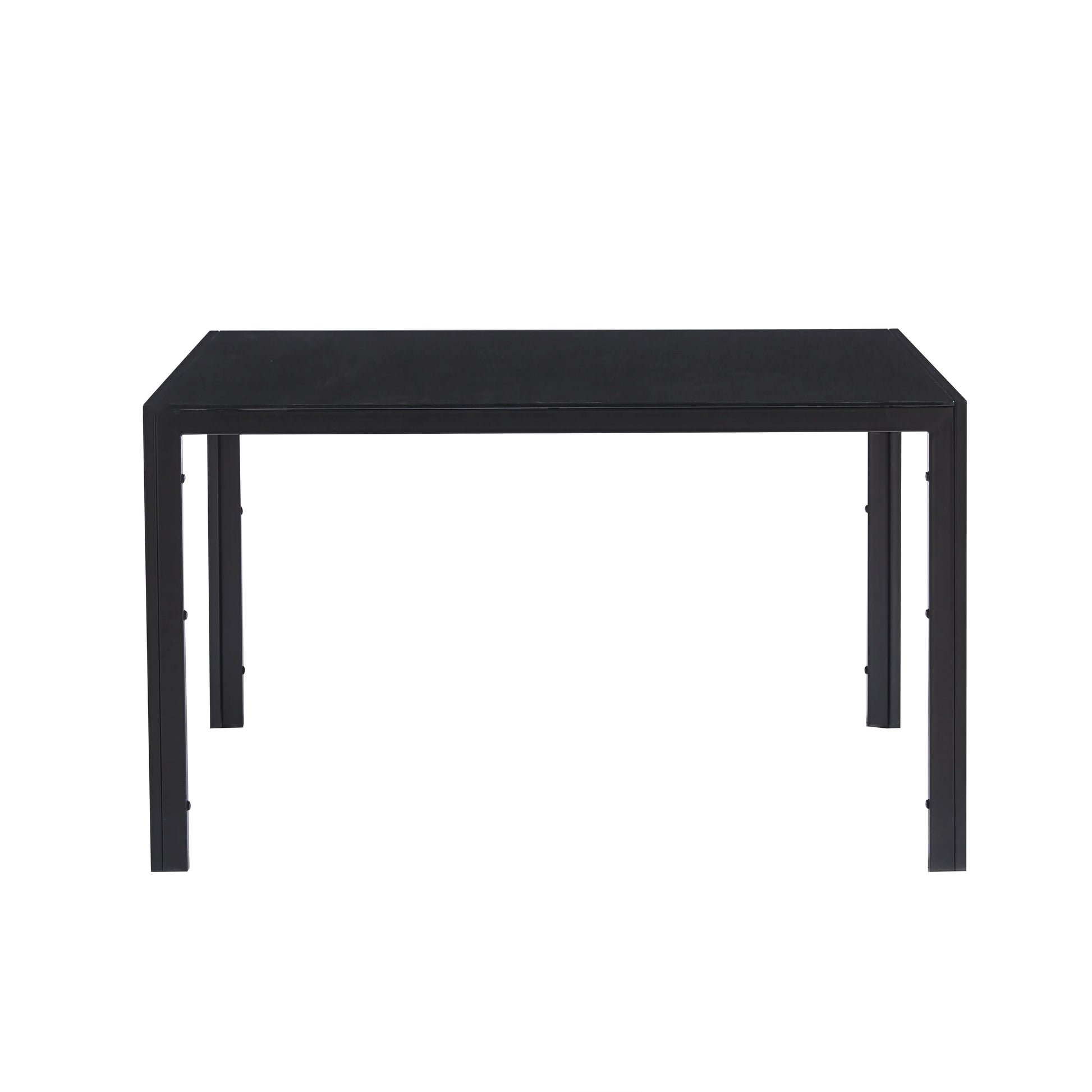 Anchorhome 51" Rectangular Glass Dining Table, Modern Kitchen Table with Metal Steel Frame, Compact Space-Saving Dining Room Furniture (Table Only)