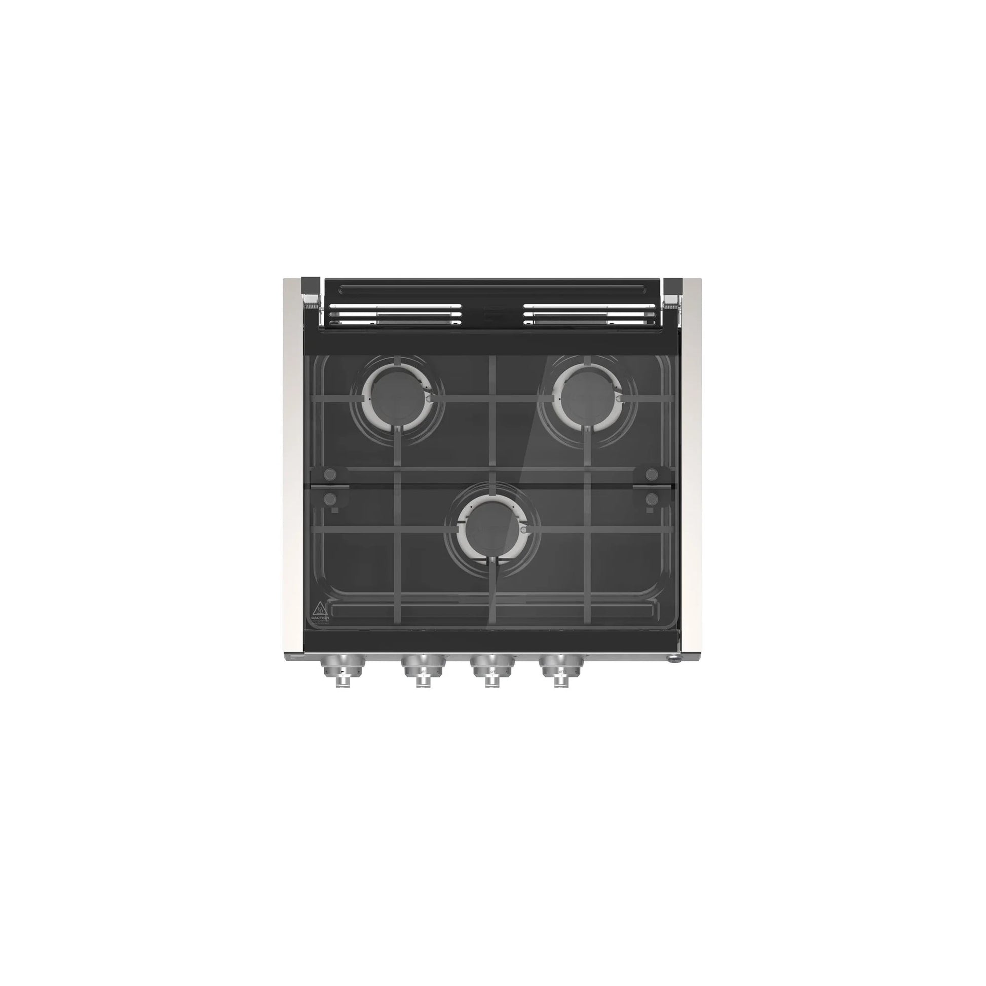 Furrion 2021123893 Slide-In 3 Burner Gas RV Cooktop with Glass Cover - 20", Stainless Steel