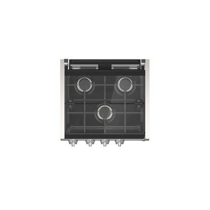 Furrion 2021123893 Slide-In 3 Burner Gas RV Cooktop with Glass Cover - 20", Stainless Steel