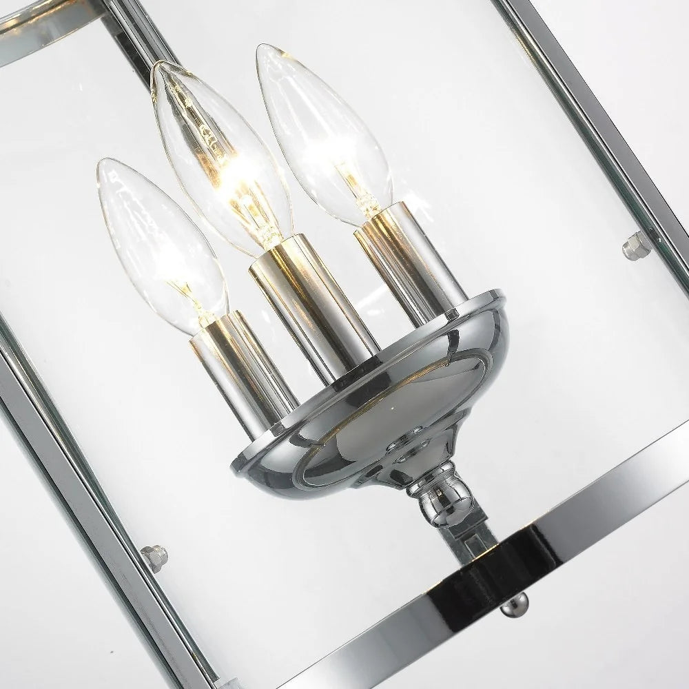 Payton 3-Light Pendant in Rubbed Bronze and Clear Glass