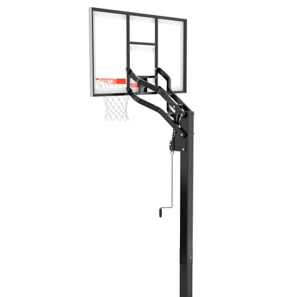 Spalding 60 In. Tempered Glass U-Turn In Ground Basketball Systems Hoop