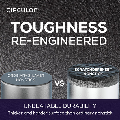 Circulon A1 Series 5-Quart Nonstick Induction Saut Pan with Tempered Glass Lid, Graphite